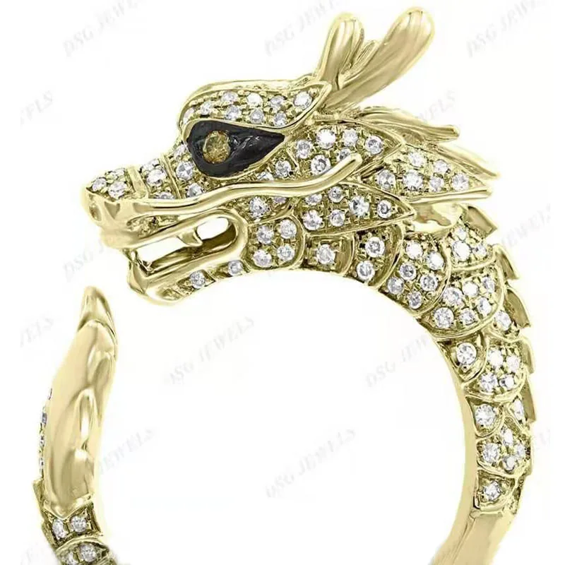 Punkboy Gold Color Men Luxury Domineering Dragon Animal Inlaid Crystal Rhinestone Zircon Metal Ring for Party Jewelry Size 6-13
Punkboy Gold Color Men Luxury Domineering Dragon Animal Inlaid Crystal Rhinestone Zircon Metal Ring for Party Jewelry Size 6-13