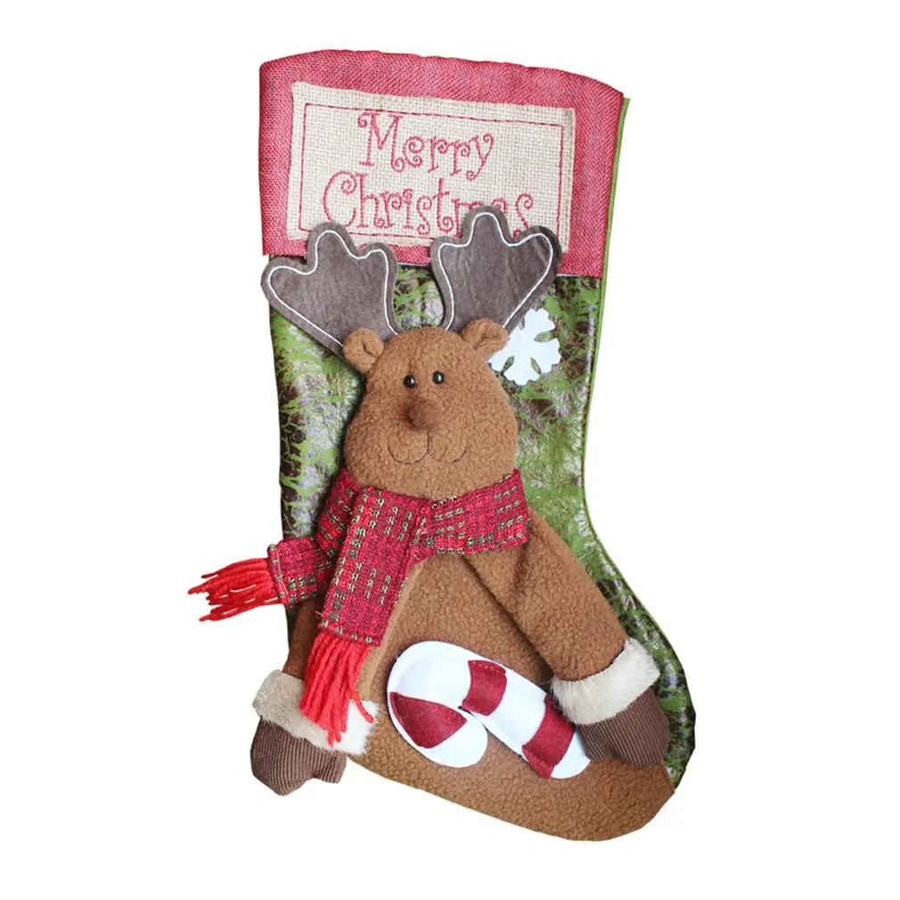 

Рождественские чулки, носки, Подарочный пакет для конфет, подарок на Рождество, подвесные украшения для носков, 46 см, Прямая поставка