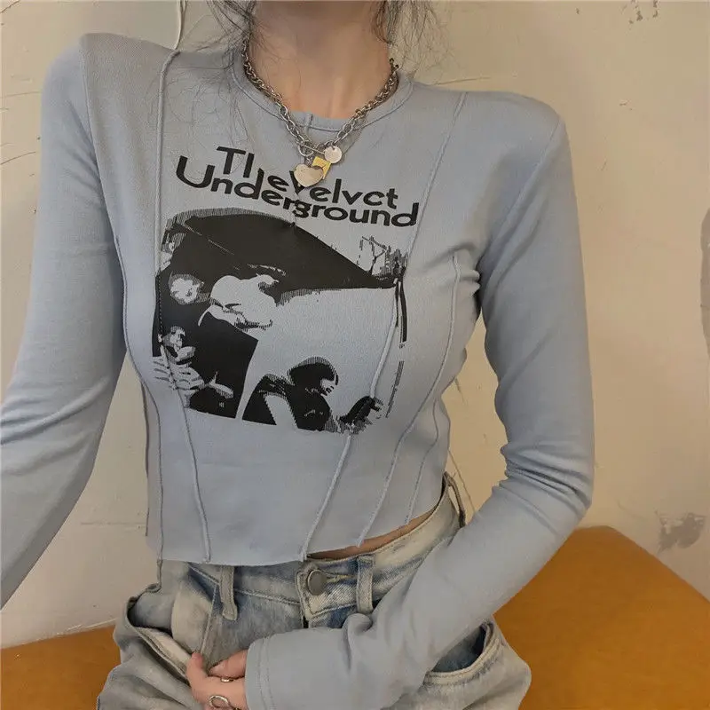 Korean Fashion Clothing 2021 Casual Slim T-shirt For Women O Neck Long Sleeve Sexy Crop Top Letters Print Female
Korean Fashion Clothing 2021 Casual Slim T-shirt For Women O Neck Long Sleeve Sexy Crop Top Letters Print Female