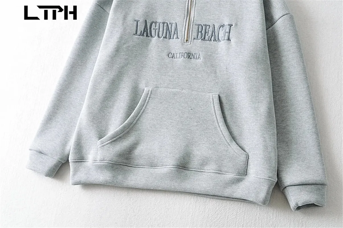 LTPH vintage all-match women sweatshirts pullover zipper stand collar letter embroidery pocket sweatshirt tops 2021 Spring New
LTPH vintage all-match women sweatshirts pullover zipper stand collar letter embroidery pocket sweatshirt tops 2021 Spring New