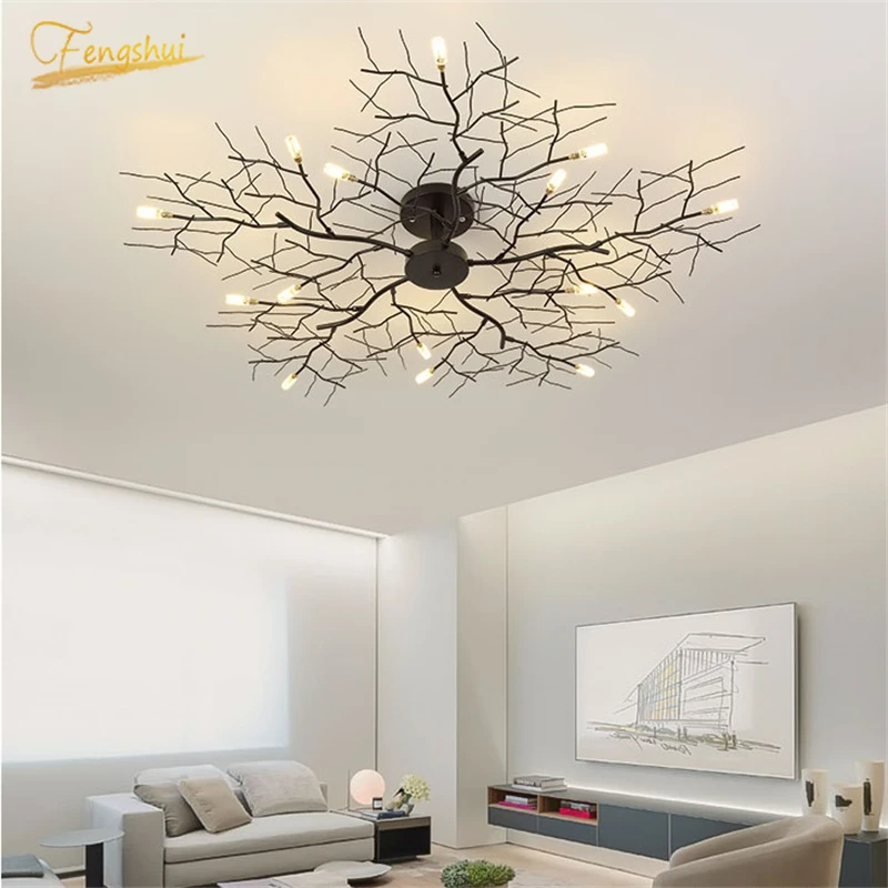 Modern LED Ceiling Lamp Lighting Chandelier Nordic Wrought Iron Branches Ceiling Lamp Loft Hotel Living Room Decor Lamp Fixtures
Modern LED Ceiling Lamp Lighting Chandelier Nordic Wrought Iron Branches Ceiling Lamp Loft Hotel Living Room Decor Lamp Fixtures