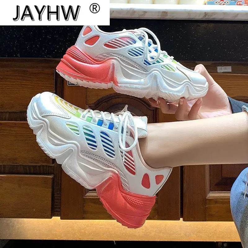 Кроссовки женские на шнуровке, Нескользящие, удобная дышащая повседневная обувь, на платформе, цветные, Модель осень 2021 
Кроссовки женские на шнуровке, Нескользящие, удобная дышащая повседневная обувь, на платформе, цветные, Модель осень 2021