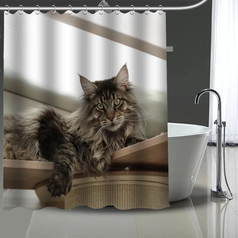 Maine Cat Custom Pattern Polyester Bath curtain Waterproof Shower Curtains DIY Bath Screen Printed Curtain for Bathroom
Maine Cat Custom Pattern Polyester Bath curtain Waterproof Shower Curtains DIY Bath Screen Printed Curtain for Bathroom