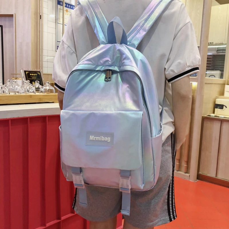 Fashion Women Backpack Laser Waterproof Nylon Students Bookbag Harajuku Large Capacity Travel Backpack Female School Bags
Fashion Women Backpack Laser Waterproof Nylon Students Bookbag Harajuku Large Capacity Travel Backpack Female School Bags