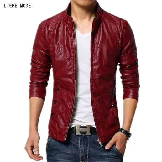 Male Plus Size Black Red Faux Leather Jackets Brown Men's Stand Collar Slim Fit Pu Leather Motorcycle Biker Jacket for Men 6XL
Male Plus Size Black Red Faux Leather Jackets Brown Men's Stand Collar Slim Fit Pu Leather Motorcycle Biker Jacket for Men 6XL