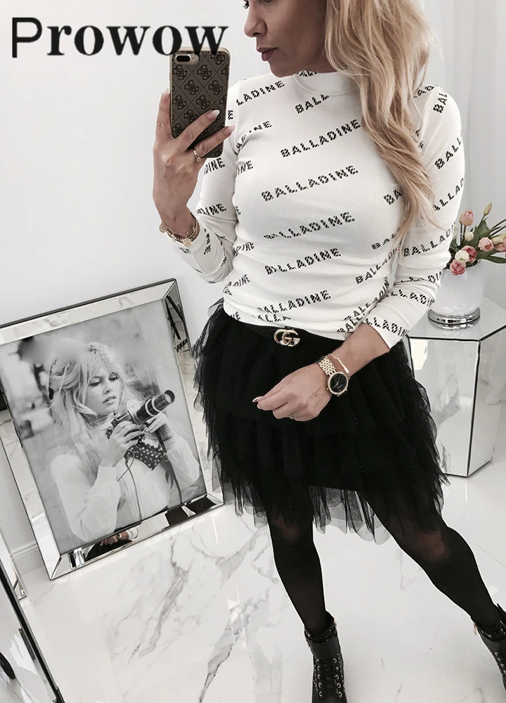 Prowow Letter T Shirts Women Spring Autumn Fashion BALLAD Print Long Sleeve Tops Classical Casual Pullover O-Neck Women Clothes
Prowow Letter T Shirts Women Spring Autumn Fashion BALLAD Print Long Sleeve Tops Classical Casual Pullover O-Neck Women Clothes