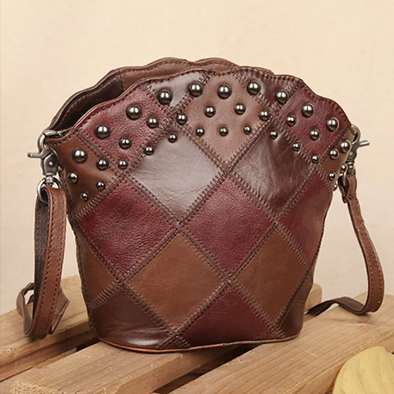 

2021 New Genuine Leather Bag Fashion Small Bag bolsa feminina de ombro Luxury Designer Famous Brand Women's bag Color stitching