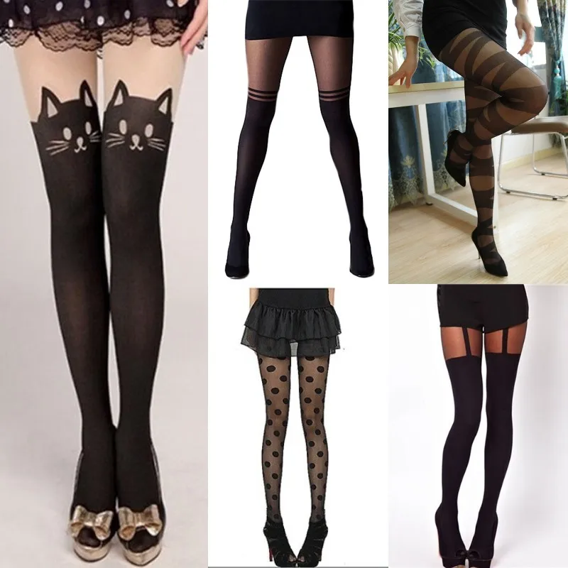 Sexy Women Tights Over Knee Double Stripe Sheer Black Temptation Suspender Patchwork Pantyhose Tights Below
Sexy Women Tights Over Knee Double Stripe Sheer Black Temptation Suspender Patchwork Pantyhose Tights Below