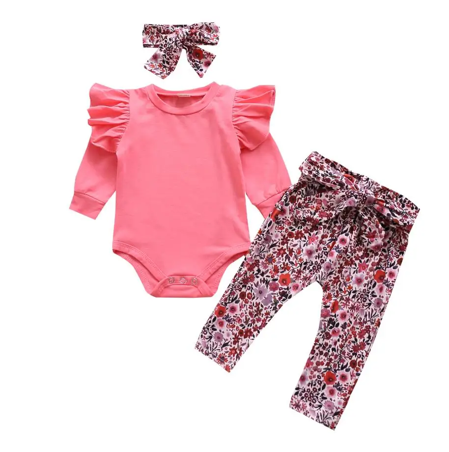 Newborn Baby GirlsSuit Pink Long Sleeve Long Bodysuit Floral Pants Autumn Jumpsuits with Bow Headdress Girls Clothing Set
Newborn Baby GirlsSuit Pink Long Sleeve Long Bodysuit Floral Pants Autumn Jumpsuits with Bow Headdress Girls Clothing Set