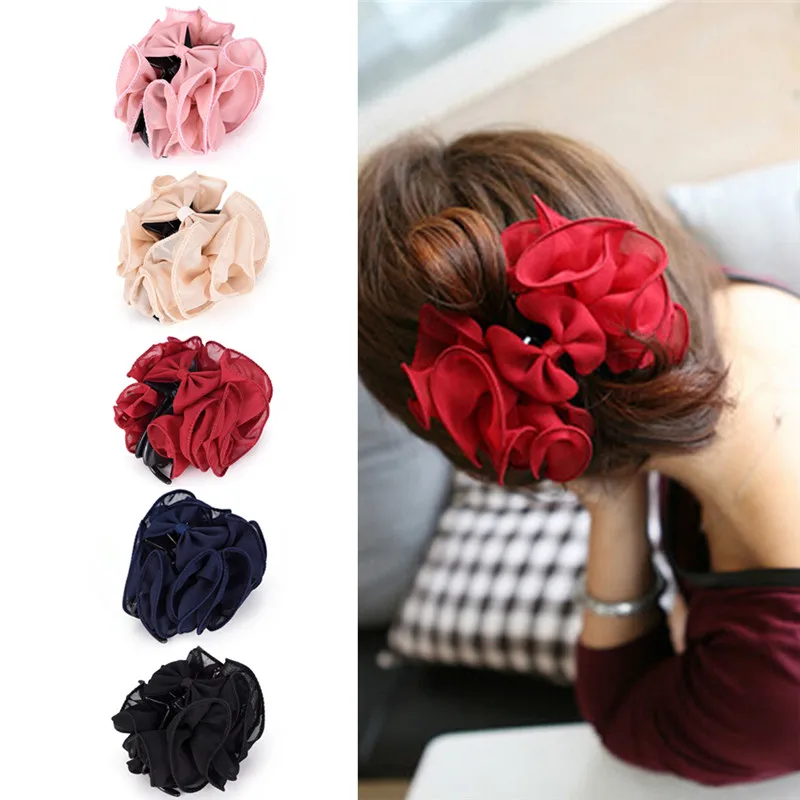 Fashion Large Silk Chiffon Flower Bow Hair Claw Clip Ladies Hair Accessories Flower Bow Hair Claw Jaw Clips For Women Hair Clamp
Fashion Large Silk Chiffon Flower Bow Hair Claw Clip Ladies Hair Accessories Flower Bow Hair Claw Jaw Clips For Women Hair Clamp