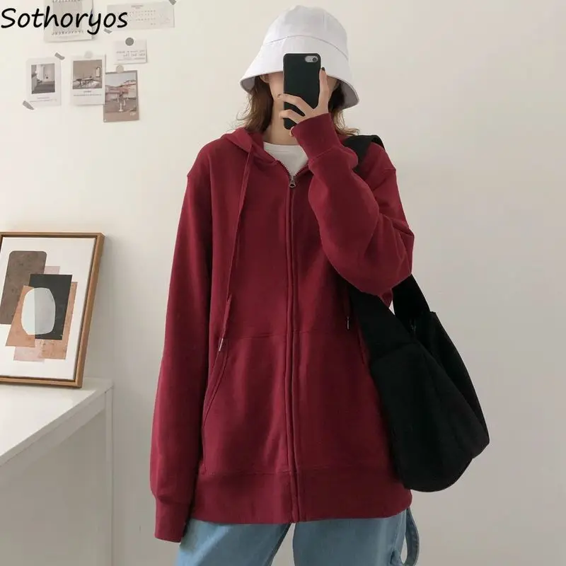 Hoodies Women Hooded Hip Hop Street Sweatshirt Zipper Solid Pocket Korean Style Chic Trendy Couple Simple All-match Loose Soft
Hoodies Women Hooded Hip Hop Street Sweatshirt Zipper Solid Pocket Korean Style Chic Trendy Couple Simple All-match Loose Soft
