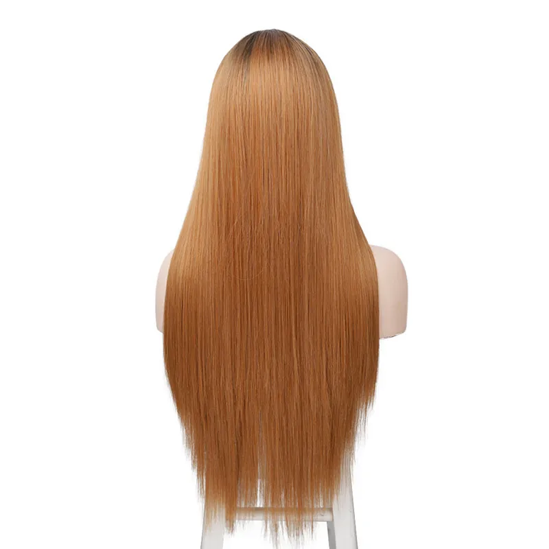 Ombre Brown Blonde Straight Wigs for Black Women 30''Small Lace Part Long Straight Wig Middle Part Synthetic Fibre Fake Hair Wig
Ombre Brown Blonde Straight Wigs for Black Women 30''Small Lace Part Long Straight Wig Middle Part Synthetic Fibre Fake Hair Wig
