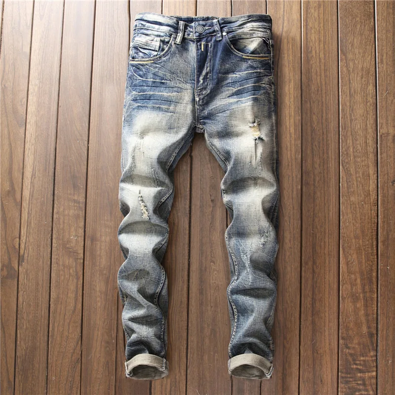 Hip HopDesign Brand Jeans For Men'S Straight 2020 Fashion Hole Ripped Distressed Moto Bike Vintage Jean Plus Size
Hip HopDesign Brand Jeans For Men'S Straight 2020 Fashion Hole Ripped Distressed Moto Bike Vintage Jean Plus Size