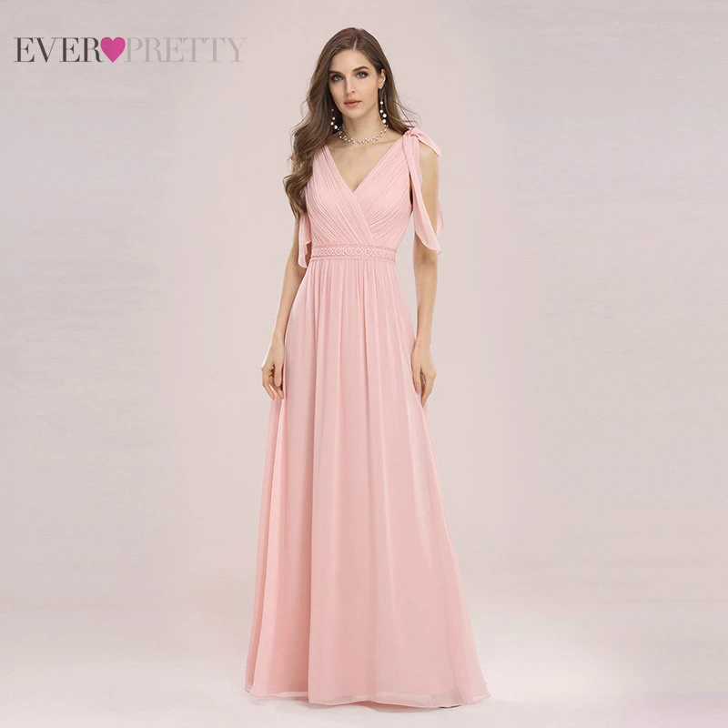 Pink Bridesmaid Dress Ever Pretty Long Chiffon A Line V Neck Sleeveless Special Occasion Gown For Wedding Party EP00378 Vestidos
Pink Bridesmaid Dress Ever Pretty Long Chiffon A Line V Neck Sleeveless Special Occasion Gown For Wedding Party EP00378 Vestidos