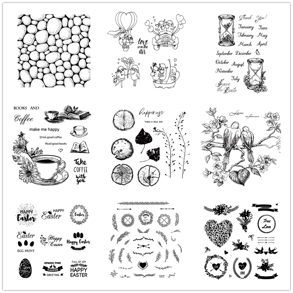 

AZSG Easter Valentine's Day Greeting Clear Stamps/Seals For DIY Scrapbooking/Card Making/Album Decorative Silicone Stamp Crafts