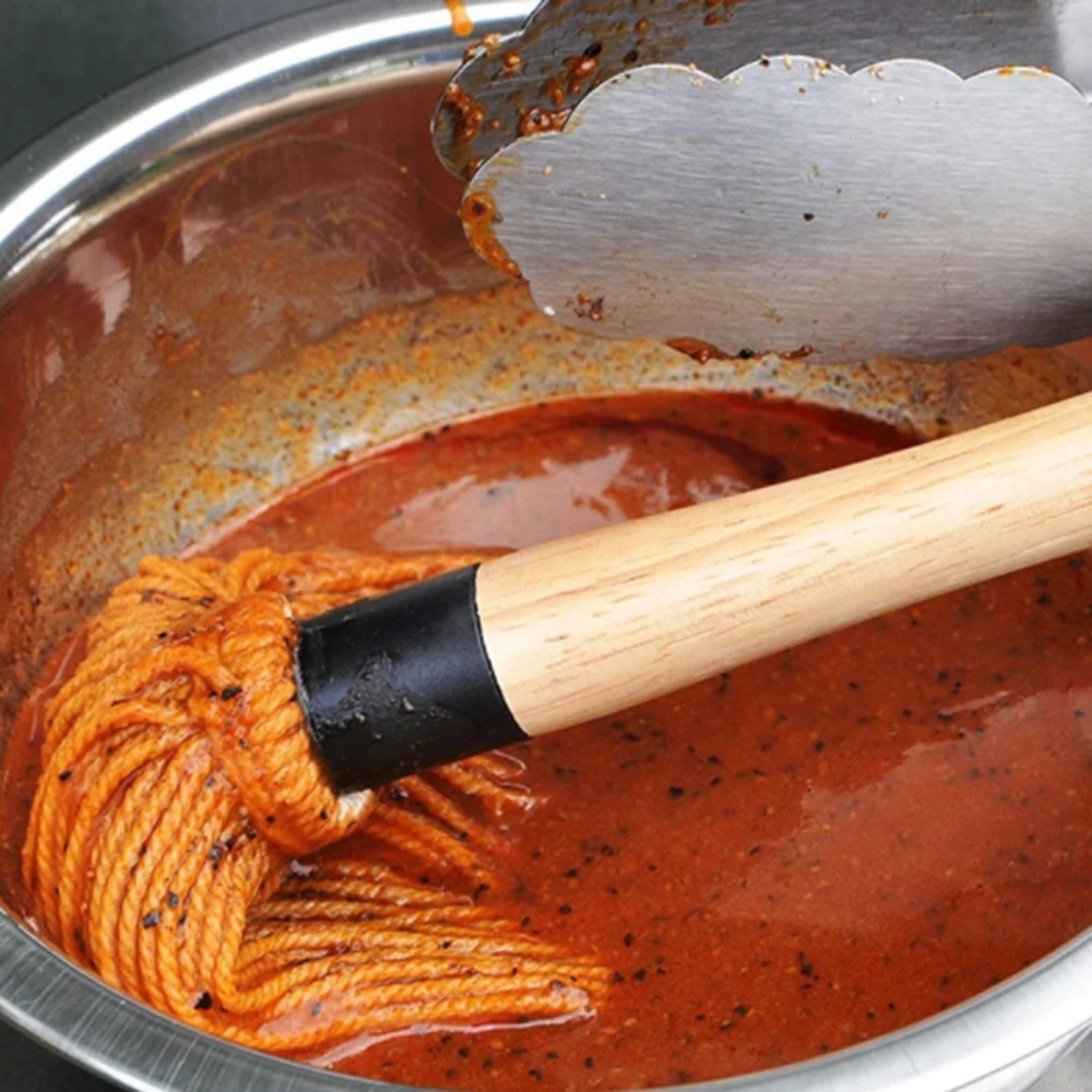 BBQ Grill Basting Mop Professional Barbecue Brush Apply Oil Mop and add 3 to Replace the Mop Head
BBQ Grill Basting Mop Professional Barbecue Brush Apply Oil Mop and add 3 to Replace the Mop Head