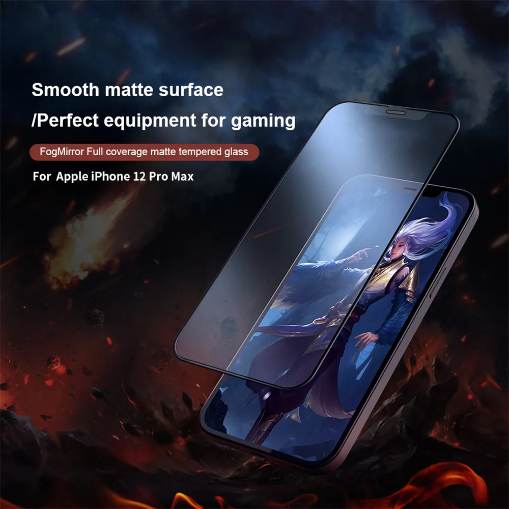 For Apple iPhone 12 Pro Max /iPhone 12 Mini NILLKIN FogMirror Full Coverage Matte Tempered Glass Screen Protector 9H
For Apple iPhone 12 Pro Max /iPhone 12 Mini NILLKIN FogMirror Full Coverage Matte Tempered Glass Screen Protector 9H