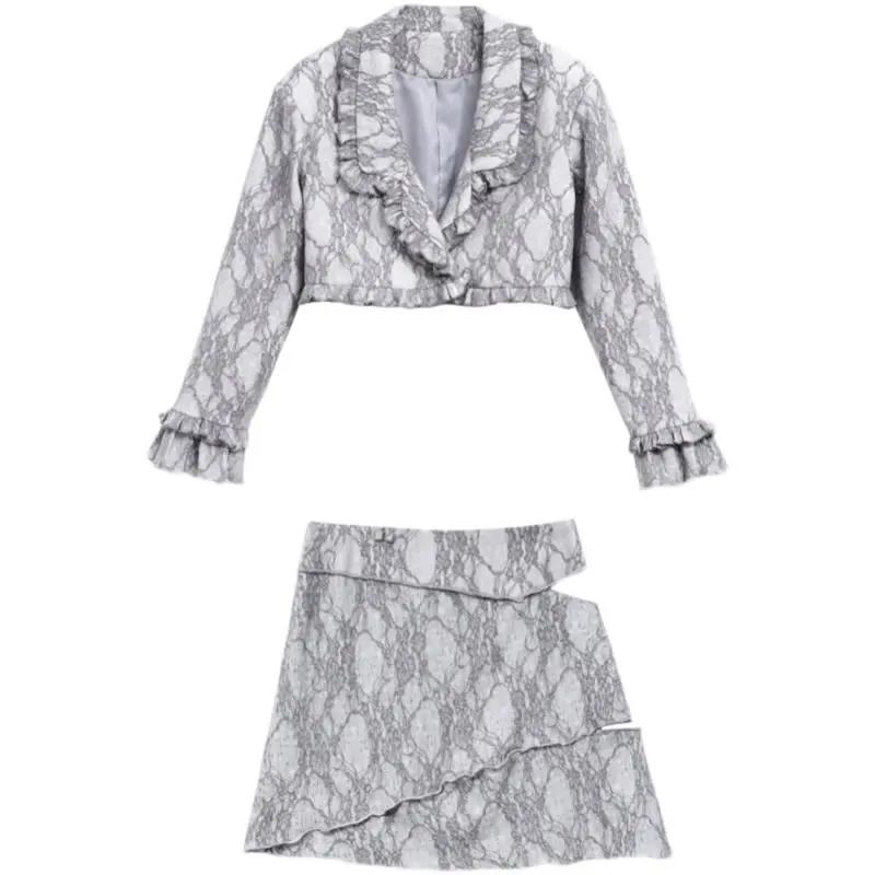 XITAO Two Piece Set Hollow Women Fashion Pleated Lace Full Sleeve Sexy Top Elastic Waist Loose Elegant Minority Skirt ZY5410
XITAO Two Piece Set Hollow Women Fashion Pleated Lace Full Sleeve Sexy Top Elastic Waist Loose Elegant Minority Skirt ZY5410