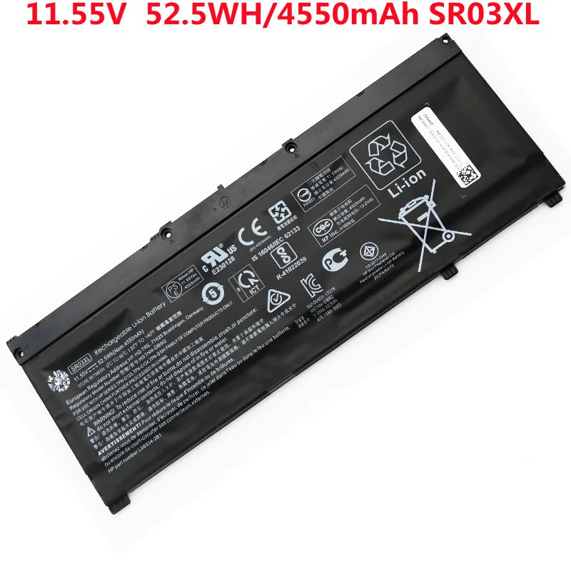 Original SR03XL Laptop Battery For HP OMEN 15-CE 17-CB0052TX Pavilion Gaming 15-CX0096TX CX0006NT L08934-2B1 L08855-855
Original SR03XL Laptop Battery For HP OMEN 15-CE 17-CB0052TX Pavilion Gaming 15-CX0096TX CX0006NT L08934-2B1 L08855-855