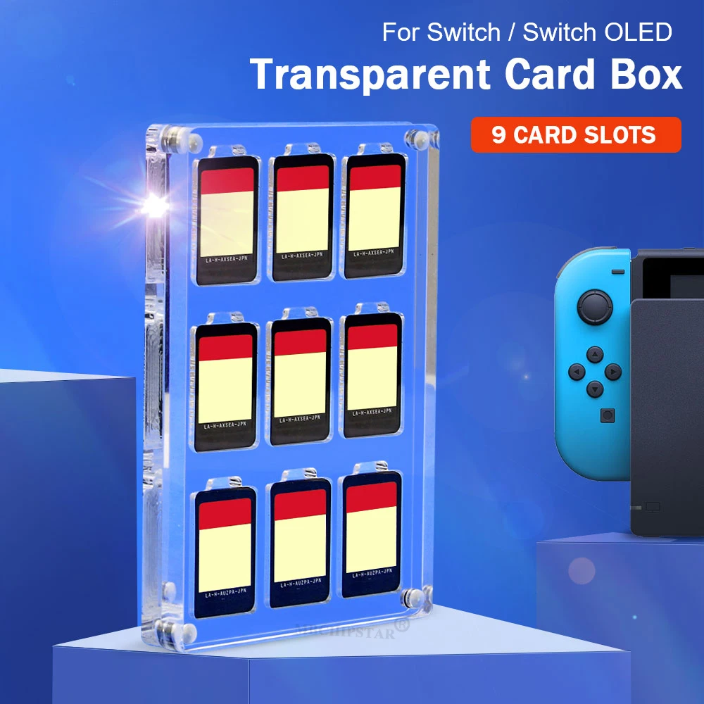 Прозрачный чехол для игровых карт для Nintendo Switch, 9 отделений для карт, защитный Магнитный акриловый контейнер для хранения игр, держатель для ...
Прозрачный чехол для игровых карт для Nintendo Switch, 9 отделений для карт, защитный Магнитный акриловый контейнер для хранения игр, держатель для ...