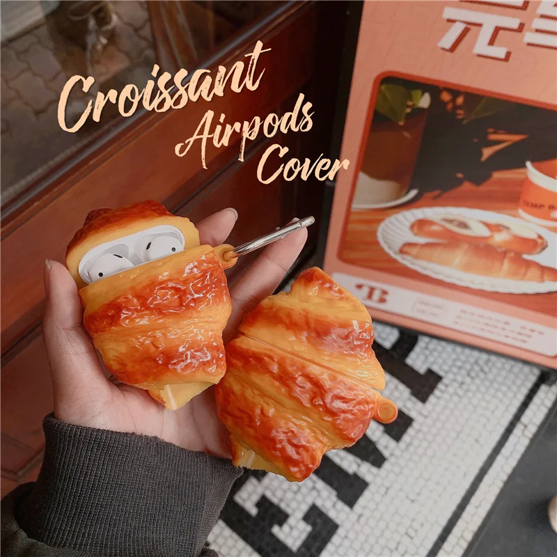 For Airpods Case,Funny 3D Croissant Case For Airpods 1/2 Case,Soft Silicone Earphone Headphone Cover For Airpods Pro Case
For Airpods Case,Funny 3D Croissant Case For Airpods 1/2 Case,Soft Silicone Earphone Headphone Cover For Airpods Pro Case