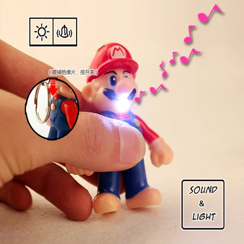 Game Mario bro LED luminous sounding keychain flashlight anime figure bag pendant cartoon key ring man woman birthday gifts toy
Game Mario bro LED luminous sounding keychain flashlight anime figure bag pendant cartoon key ring man woman birthday gifts toy