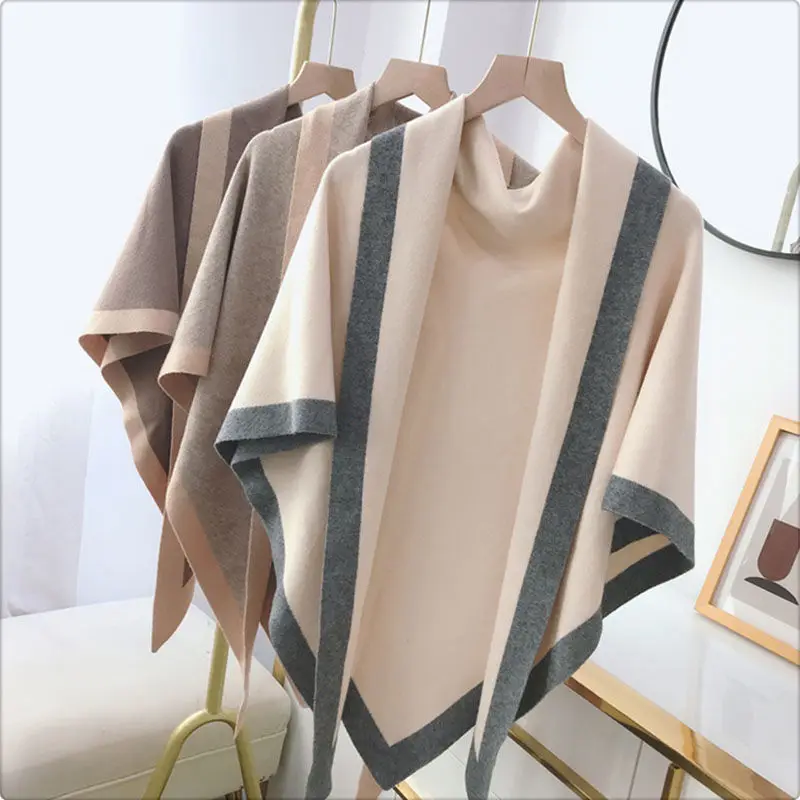 Shawl new women's spring and autumn thin knitted triangle scarf with fashionable casual color matching cardigan top
Shawl new women's spring and autumn thin knitted triangle scarf with fashionable casual color matching cardigan top