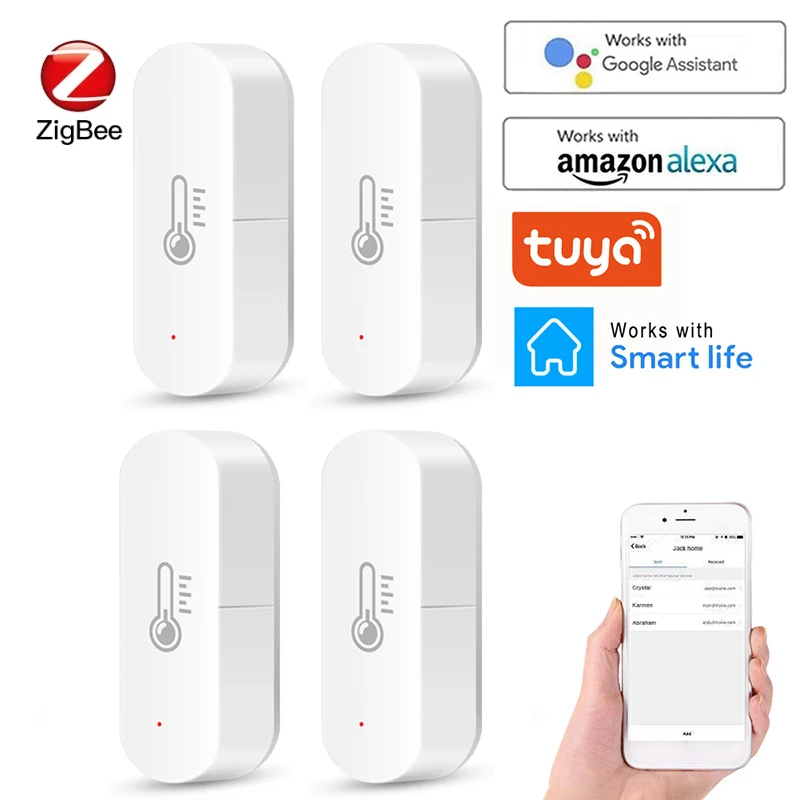 Датчик температуры Tuya ZigBee, умный датчик влажности воздуха с поддержкой Alexa и Google Home
Датчик температуры Tuya ZigBee, умный датчик влажности воздуха с поддержкой Alexa и Google Home