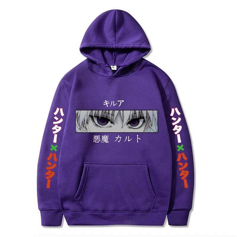 Hoodies Hunter X Hunter Men and women Pullovers Hoodies Sweatshirts Killua Zoldyck Devil Eye Print Anime Hoody Streetwear Tops
Hoodies Hunter X Hunter Men and women Pullovers Hoodies Sweatshirts Killua Zoldyck Devil Eye Print Anime Hoody Streetwear Tops