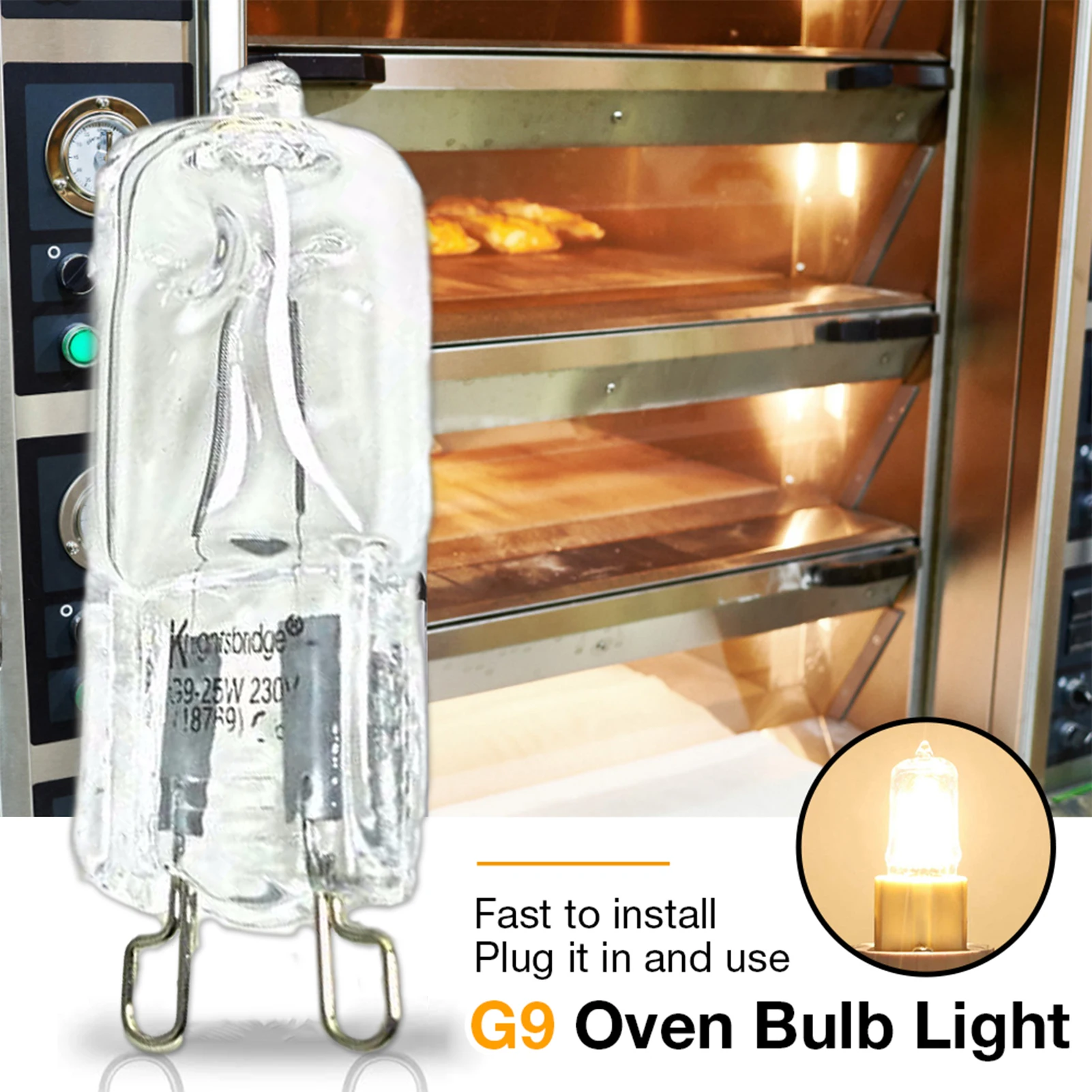 G9 Oven Light Bulb High Temperature Resistant G9 Halogen Bulb For Refrigerators Fans Oven Bulb Lamp 500 ℃ 40W
G9 Oven Light Bulb High Temperature Resistant G9 Halogen Bulb For Refrigerators Fans Oven Bulb Lamp 500 ℃ 40W