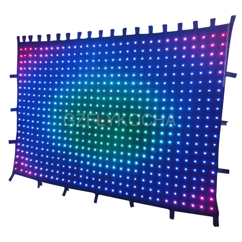 Free shipping P100 2X3M Full color led video wall curtain | Лампы и освещение