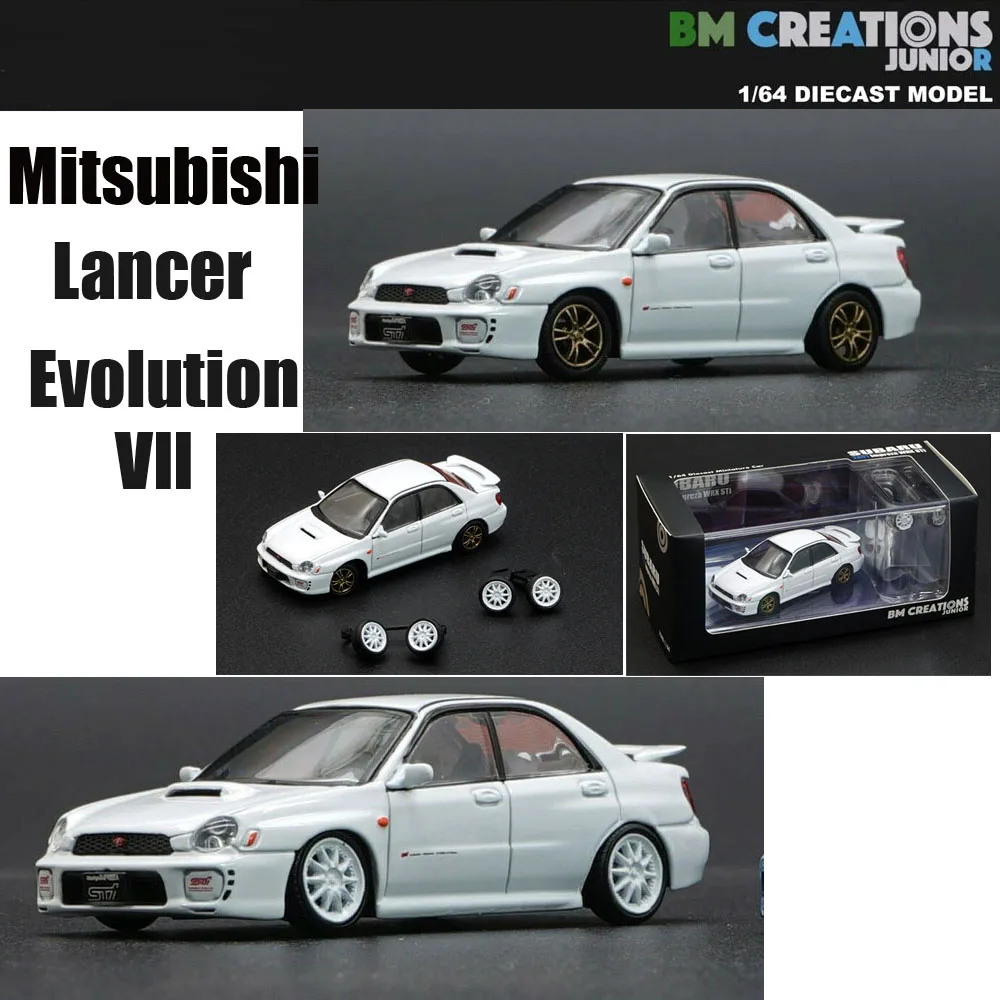 

New 1/64 Scale Miniature Car Subaruru 2001 Impreza WRX STi Light Hand Drive by BM Creations JUNIOR Diecast toys For Collection