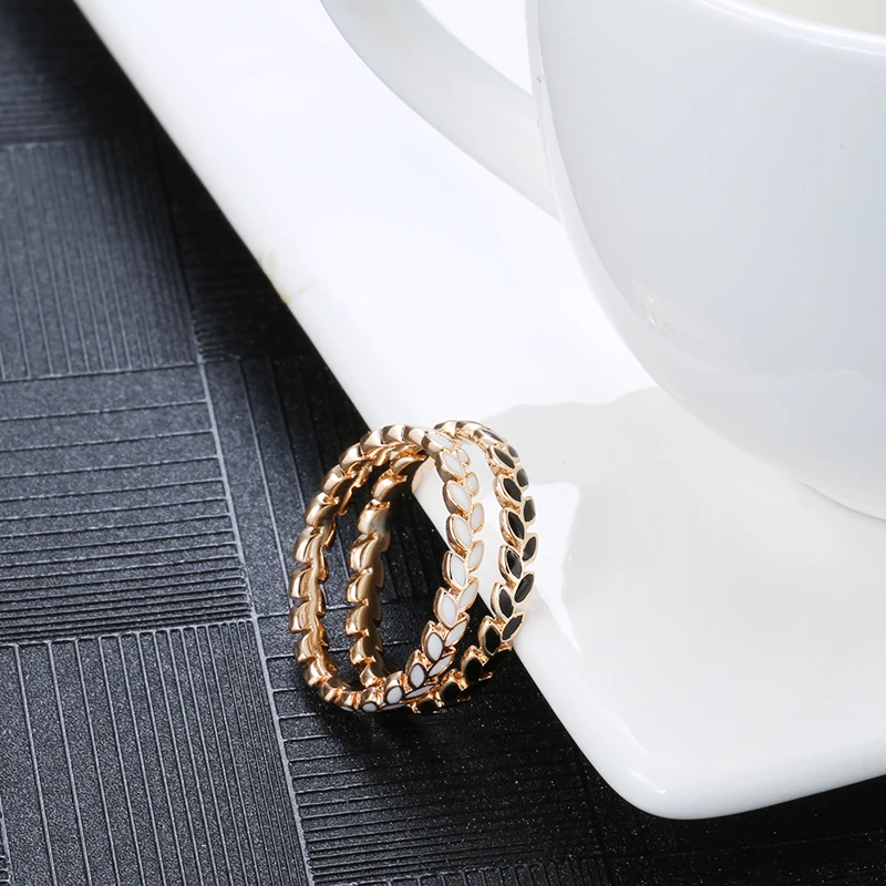 Модное женское кольцо из розового золота 2021 пробы Kinel 585 изысканные корейские