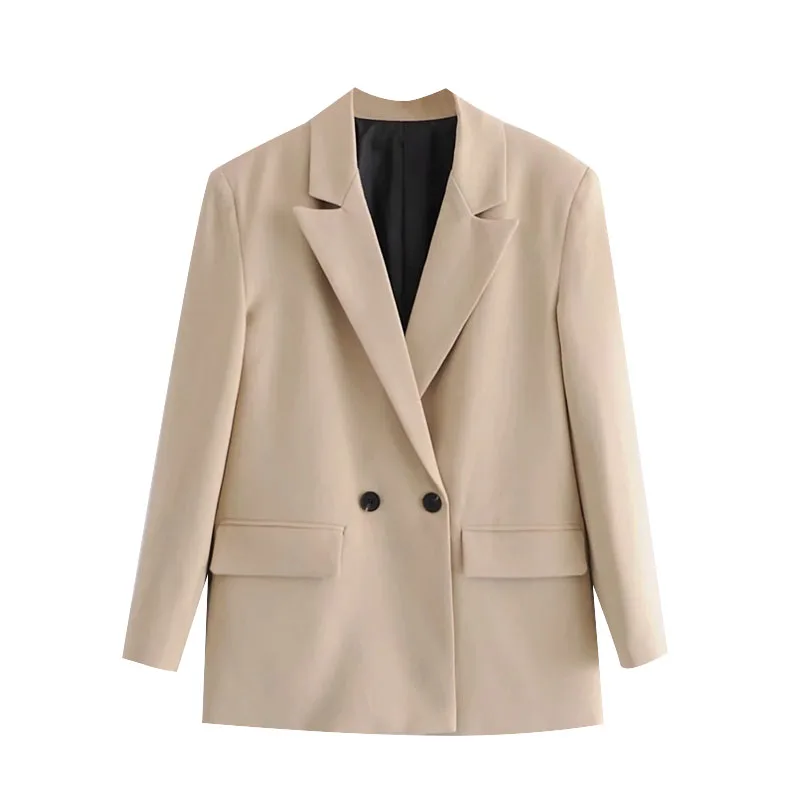 WEIMIS Women 2021 Fashion Double Breasted Loose Fitting Blazer Coat Vintage Long Sleeve Pockets Female Outerwear Chic Tops 
WEIMIS Women 2021 Fashion Double Breasted Loose Fitting Blazer Coat Vintage Long Sleeve Pockets Female Outerwear Chic Tops