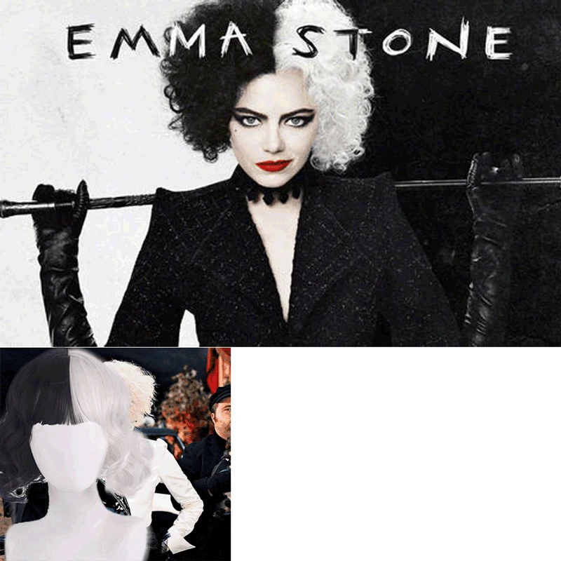Cruella De Vil Kuila Half Black Half A Hundred Small Short Curly Cos Wig Wig Caps for Making Wigs Danganronpa
Cruella De Vil Kuila Half Black Half A Hundred Small Short Curly Cos Wig Wig Caps for Making Wigs Danganronpa