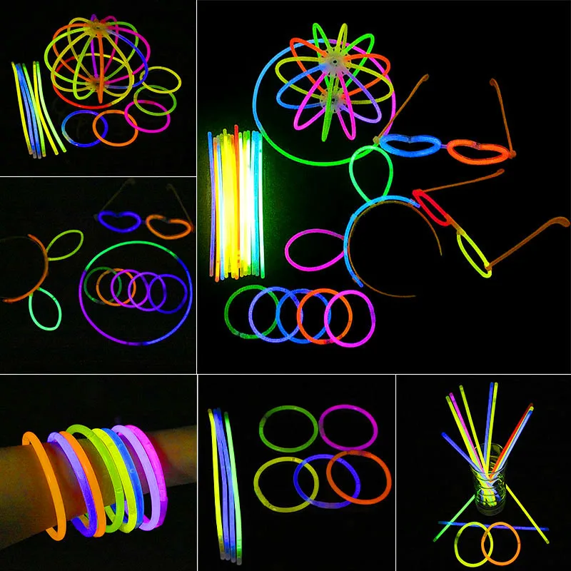 Glow Sticks Fluorescence Flashing Bracelets Necklace Neon Bright Luminous Toys In Dark for Party Bar Concert Colorful LED Lights
Glow Sticks Fluorescence Flashing Bracelets Necklace Neon Bright Luminous Toys In Dark for Party Bar Concert Colorful LED Lights