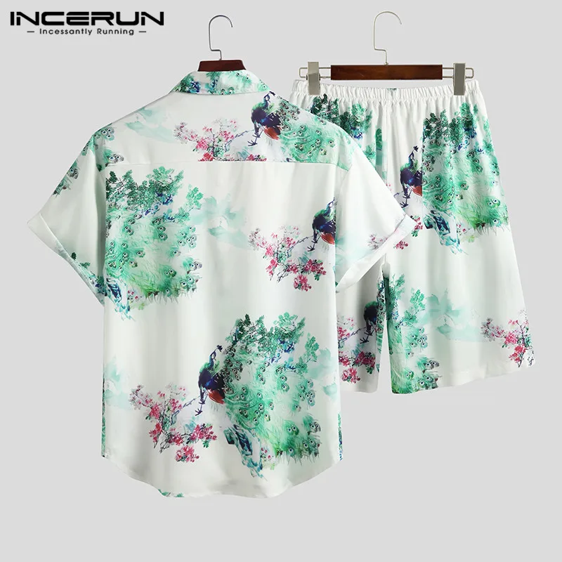 Summer Men Sets Ethnic Printed 2021 Short Sleeve Vintage Lapel Tops Loose Shorts Streetwear Breathable Men Suit 2 Pieces INCERUN
Summer Men Sets Ethnic Printed 2021 Short Sleeve Vintage Lapel Tops Loose Shorts Streetwear Breathable Men Suit 2 Pieces INCERUN