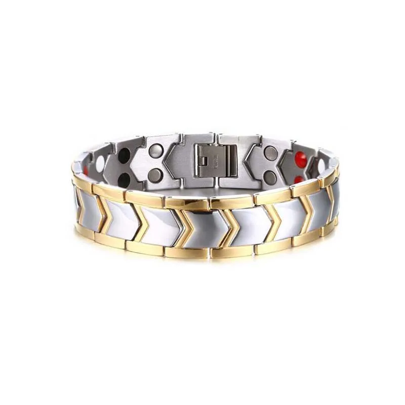 Men Titanium Magnetic Bracelet with Germanium Magnet Negative Ions Far Infrared- Help Relieve Wrist and Hand Pain Inflammation
Men Titanium Magnetic Bracelet with Germanium Magnet Negative Ions Far Infrared- Help Relieve Wrist and Hand Pain Inflammation