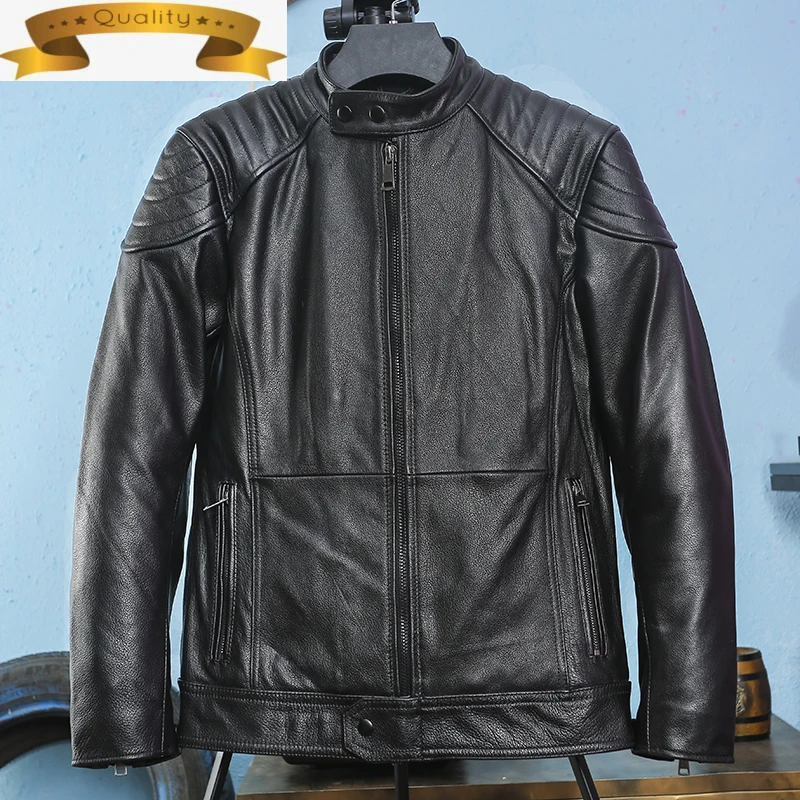 Jacket Short Genuine Leather Men 100% Cowhide Coat Spring Autumn Mens Leather Jackets and Coats 2021 Chaquetas Hombre
Jacket Short Genuine Leather Men 100% Cowhide Coat Spring Autumn Mens Leather Jackets and Coats 2021 Chaquetas Hombre