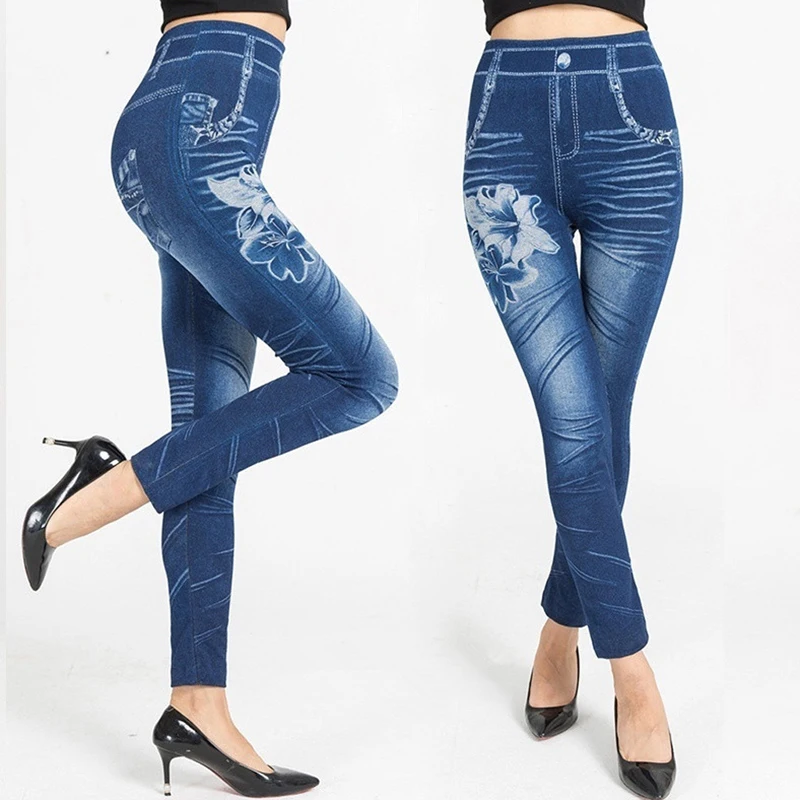 Women Leggings Print Pencil Pants Autumn And Winter Casual New Elastic Fashion High Waist Faux Jeans Leggings New 2XL
Women Leggings Print Pencil Pants Autumn And Winter Casual New Elastic Fashion High Waist Faux Jeans Leggings New 2XL