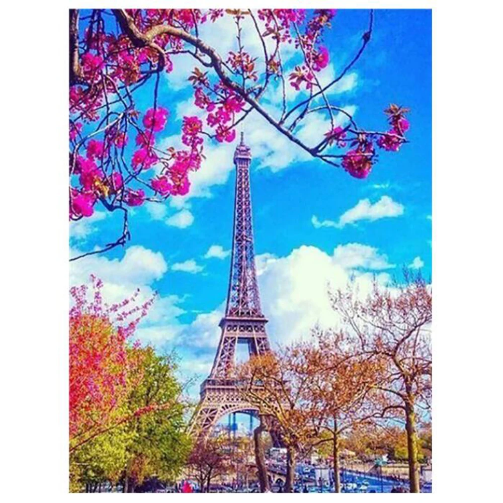Dpsproue полная квадратная/круглая Алмазная картина вышивка крестиком Алмазная 3D вышивка башня DIY 5D Moasic украшение дома подарок KF015
