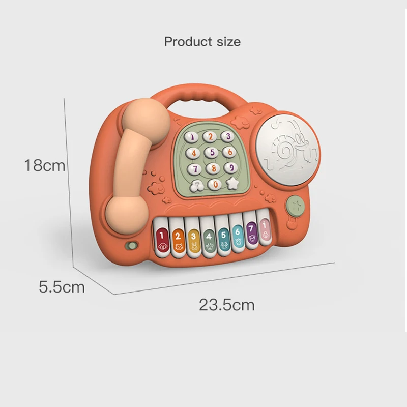 Hot Selling Multifunctional Piano Phone Drum Toy Music Hand Drum Children Early Education Toys LBV
Hot Selling Multifunctional Piano Phone Drum Toy Music Hand Drum Children Early Education Toys LBV