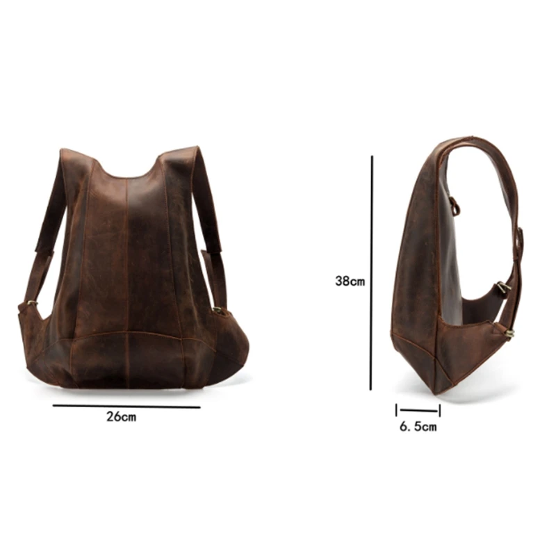 Men's Backpacks Leather Shoulders Anti-Theft Rear Zipper Mobile Phone Bag
Men's Backpacks Leather Shoulders Anti-Theft Rear Zipper Mobile Phone Bag