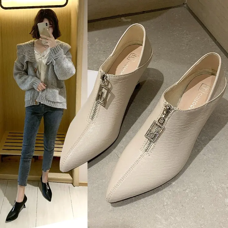 Туфли-лодочки Женские однотонные на молнии, пикантные Повседневные Удобные туфли-лодочки, на высоком тонком каблуке, с кристаллами, с остры...
Туфли-лодочки Женские однотонные на молнии, пикантные Повседневные Удобные туфли-лодочки, на высоком тонком каблуке, с кристаллами, с остры...