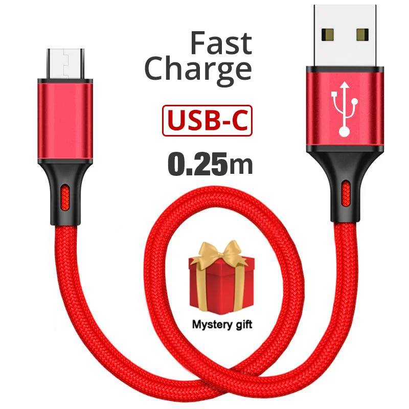 2023 New 2.4A 25cm Short Nylon Charger Data Cable Micro USB Type C Cable For Samsung Huawei Xiaomi Android Fast Charging Cables
2023 New 2.4A 25cm Short Nylon Charger Data Cable Micro USB Type C Cable For Samsung Huawei Xiaomi Android Fast Charging Cables