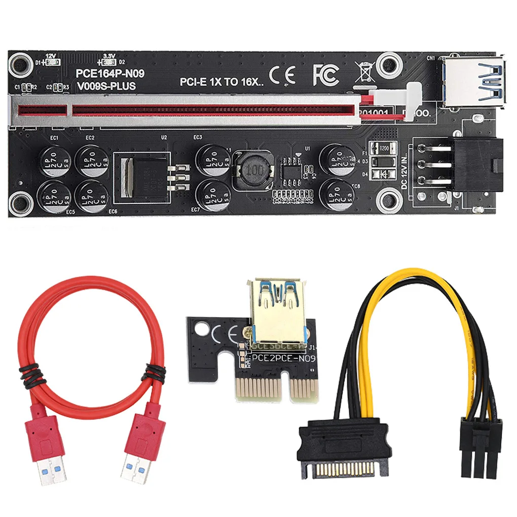 Плата адаптера PCI-E PCIE Riser 009s 6in PCI Express, 6 шт., кабель Molex USB 3,0, 1X 16X удлинитель
Плата адаптера PCI-E PCIE Riser 009s 6in PCI Express, 6 шт., кабель Molex USB 3,0, 1X 16X удлинитель