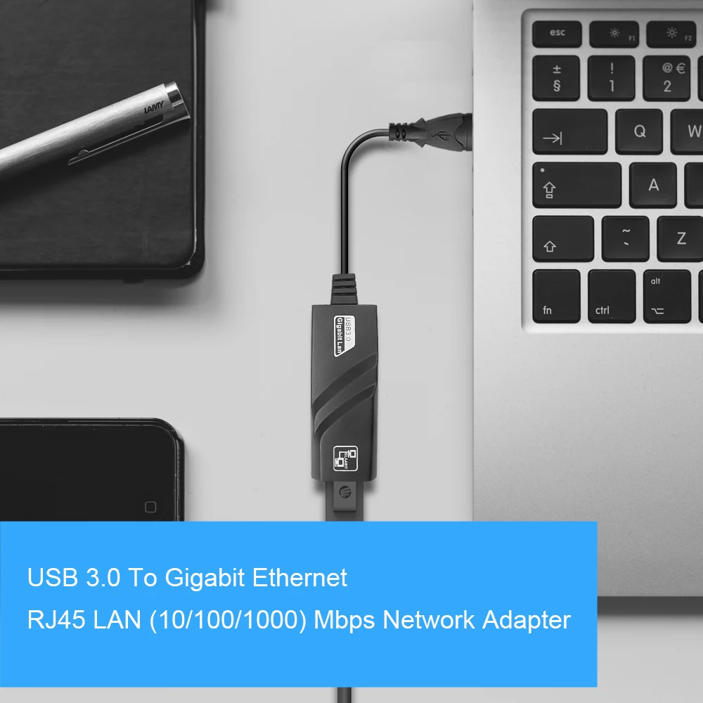 New 10/100/1000 Mbps USB 3.0 To Gigabit Ethernet RJ45 LAN Network Adapter Card For PC Wholesales | Компьютеры и офис