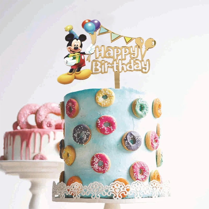 Disney Mickey Mouse Happy Birthday Cake Topper Colorful Acrylic Birthday Party Cake Decoration for Baby Shower Baking Supplies
Disney Mickey Mouse Happy Birthday Cake Topper Colorful Acrylic Birthday Party Cake Decoration for Baby Shower Baking Supplies