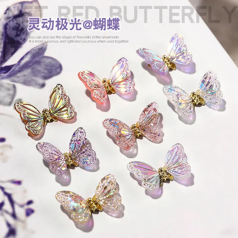 5 Pieces of Aurora Butterfly Nail Art Decorations AB Colorful 3D Flying Butterfly Zircon Nail Jewelry DIY Manicure Accessories
5 Pieces of Aurora Butterfly Nail Art Decorations AB Colorful 3D Flying Butterfly Zircon Nail Jewelry DIY Manicure Accessories