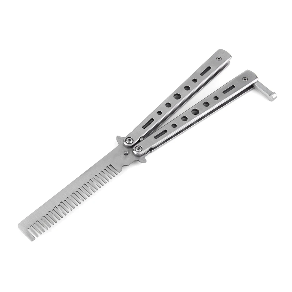 Professional Salon Stainless Steel Folding Practice Training Butterfly Style Knife Hair Comb Styling Tools Black/Silver Cool
Professional Salon Stainless Steel Folding Practice Training Butterfly Style Knife Hair Comb Styling Tools Black/Silver Cool